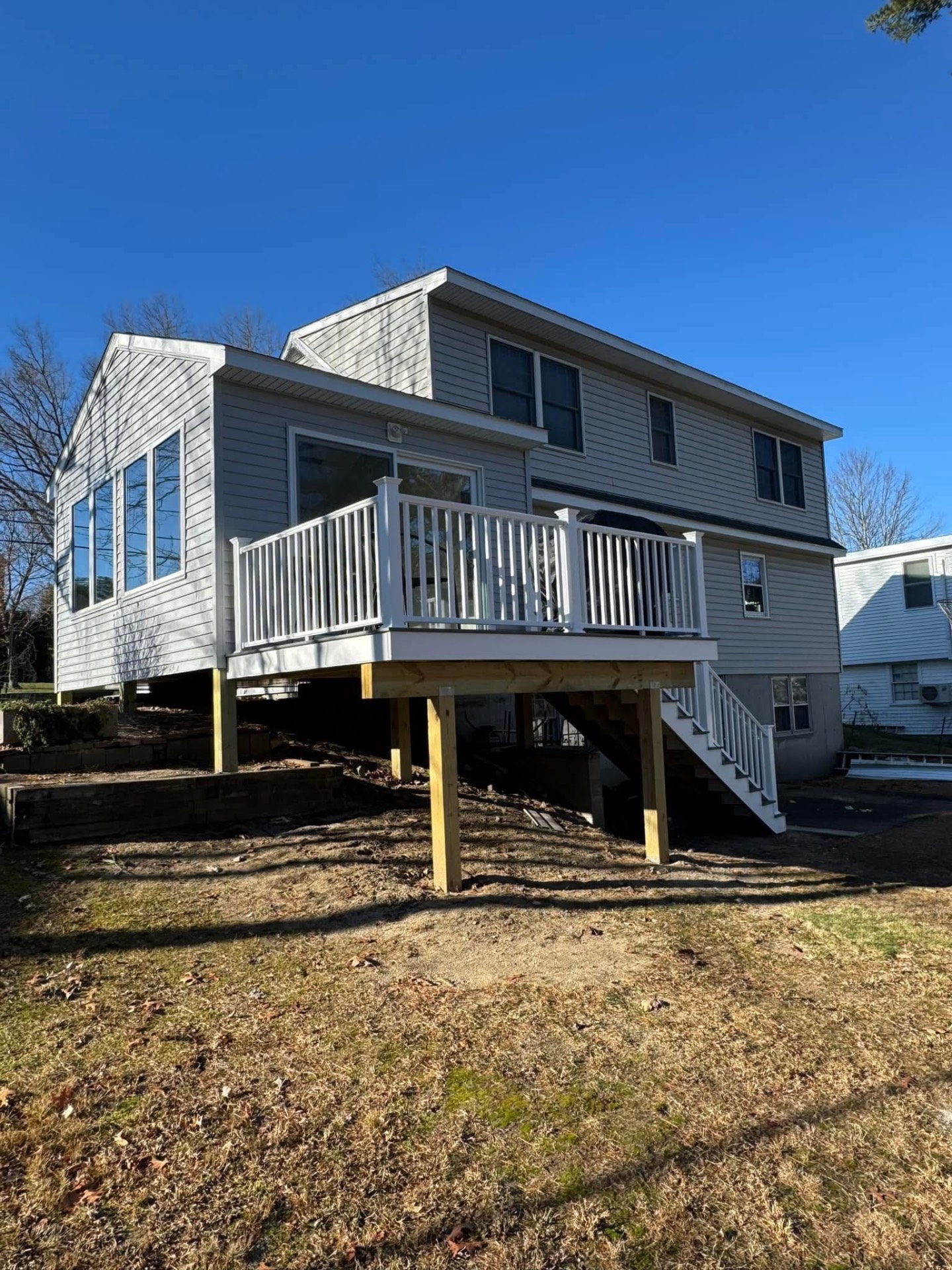 Rear Addition Mudroom and Elevated Deck